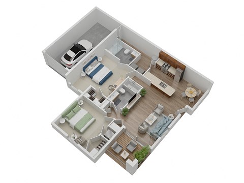 bedroom floor plan an in 3d